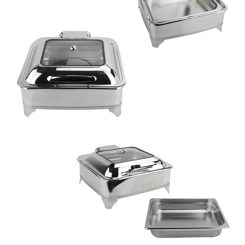 chafing dish square, export keep warm pot factory