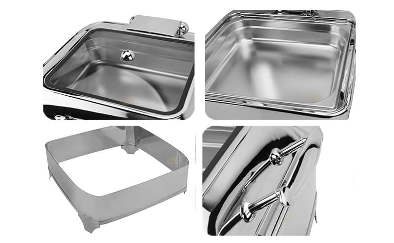 chafing dish square, export keep warm pot ODM