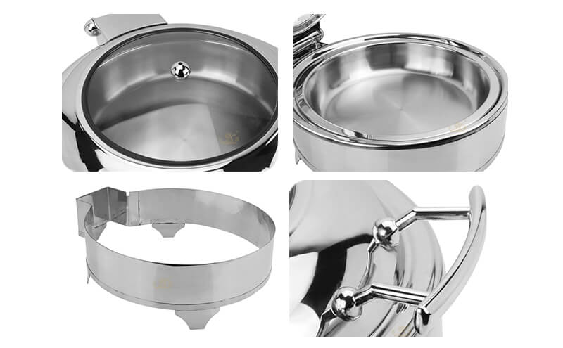 round chafing pot export round hot pot ODM