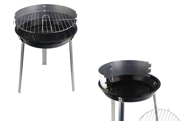 folding round barbecue grill export BBQ grill factory