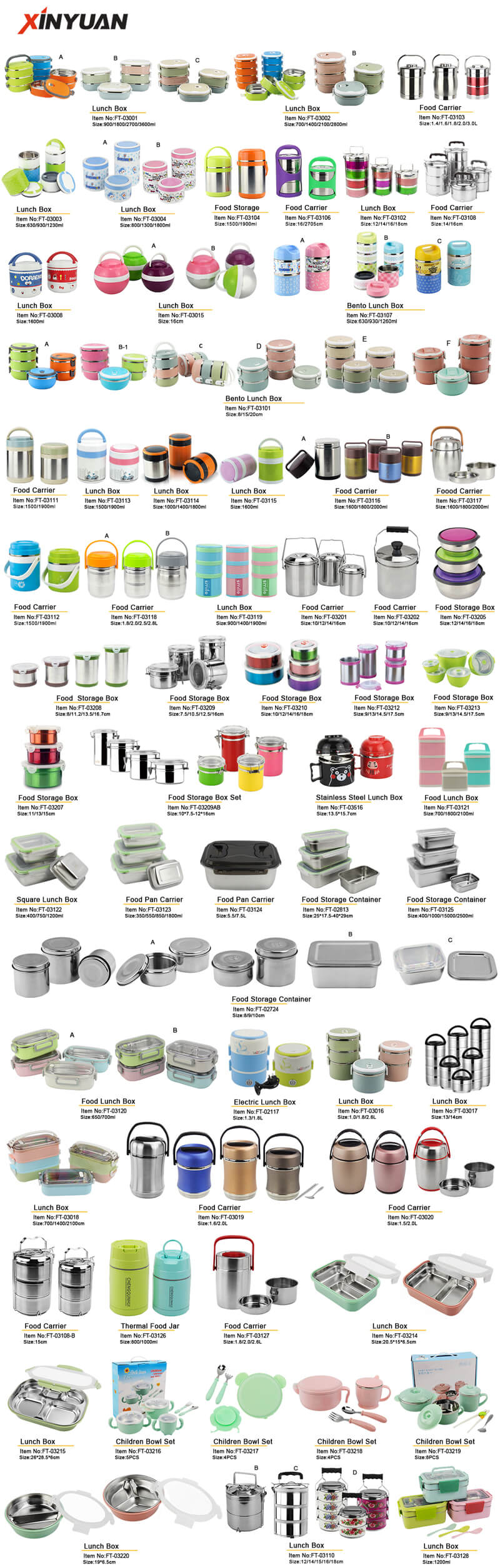 lunch box Product Catalog stainless steel